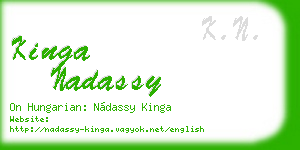 kinga nadassy business card